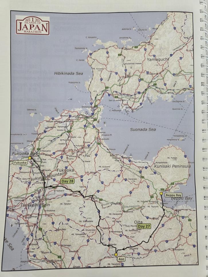 Und das sind die Routen der letzten Tage unserer Rallye